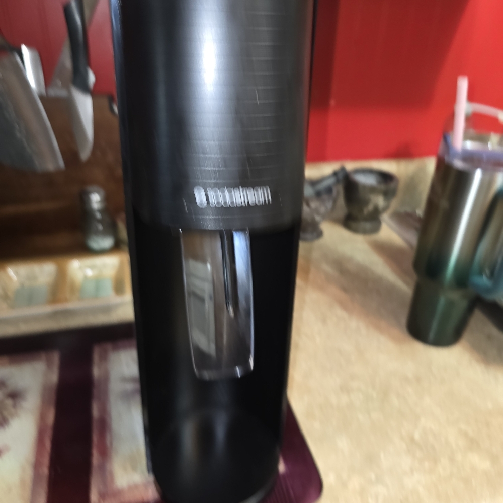 Sleek Black Soda Maker by